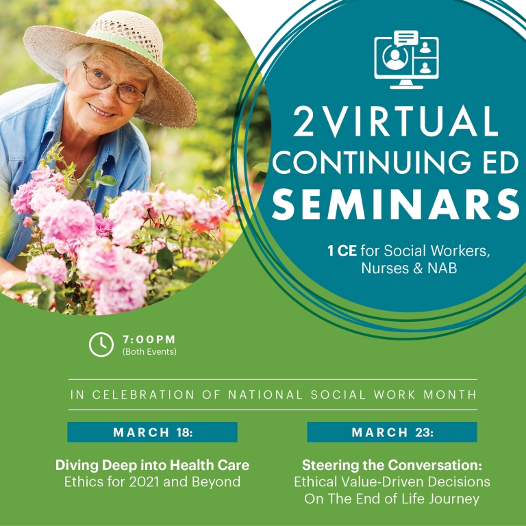 Join Us for 2 Virtual Continuing Ed Seminars