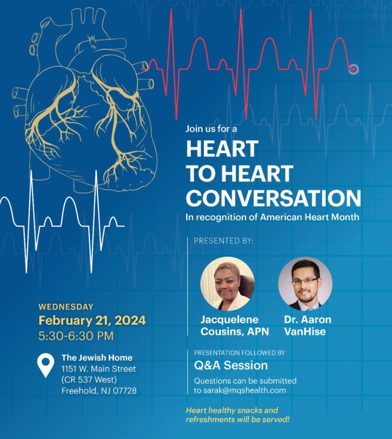 Join Us For A Heart to Heart Conversation:  Presentation Feb. 21st 5:30pm